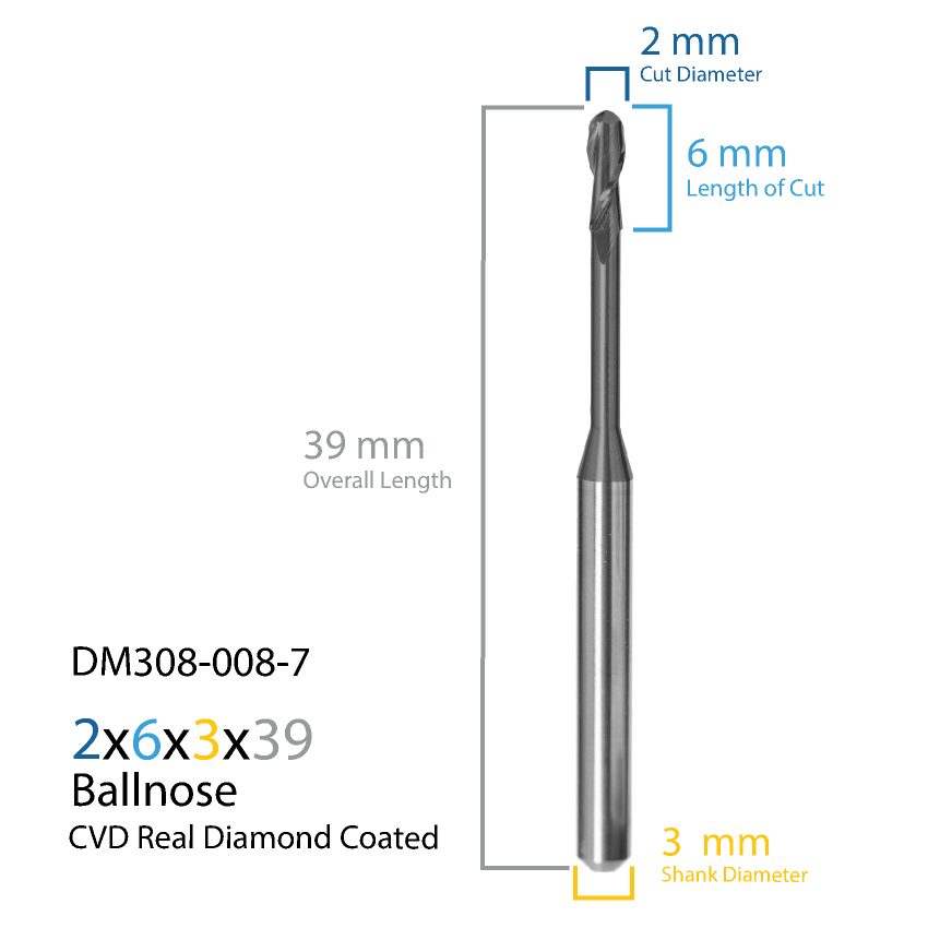 CVD Diamond Coating Dental CAD CAM Carbide Milling Bur Lava